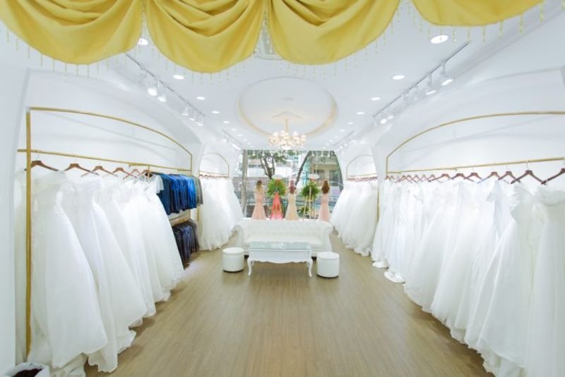 cửa hàng áo cưới ở Huế sang trọng 
